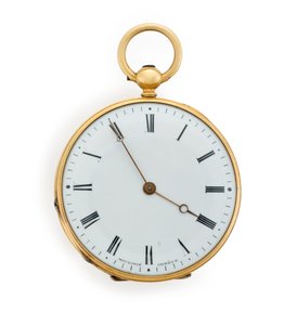 Orologio da tasca a cilindro a carica manuale Moulinie, Ginevra, inciso il 30 giugno 1846 da Swiss School