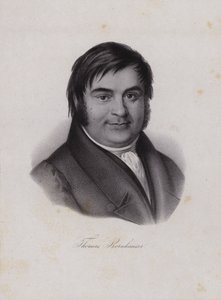 Thomas Bornhauser, teologo svizzero (incisione) da Swiss School