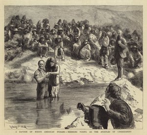 Un Battesimo di Indiani Nordamericani, Mormoni che si spacciano per gli Apostoli del Cristianesimo da Sydney Prior Hall