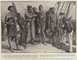 Vendita di una testa vivente, scena a bordo di una nave al largo della costa della Nuova Zelanda settant