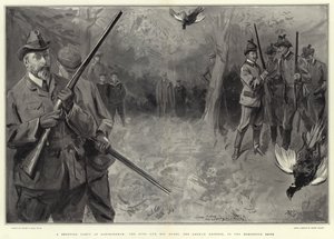 Una battuta di caccia a Sandringham, il re e i suoi ospiti, l