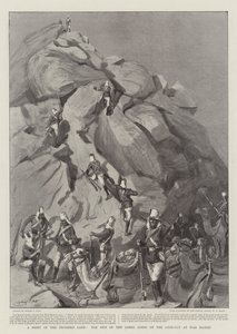 Una vista della Terra Promessa, gli uomini del Corpo dei Cammelli in vedetta a Wad Hamed da Sydney Prior Hall