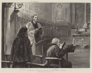 Servizio serale feriale alla Chiesa di Hawarden da Sydney Prior Hall