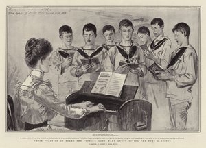 Prova del coro a bordo dell