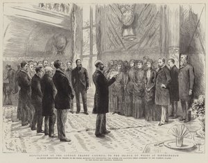 Delega del Consiglio dei Mestieri di Londra al Principe di Galles a Sandringham da Sydney Prior Hall
