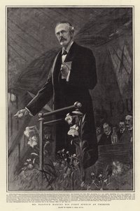 Il signor Balfour fa il suo primo discorso come Premier da Sydney Prior Hall