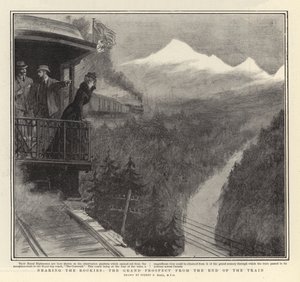 Avvicinandosi alle Montagne Rocciose, il grande panorama dalla fine del treno da Sydney Prior Hall