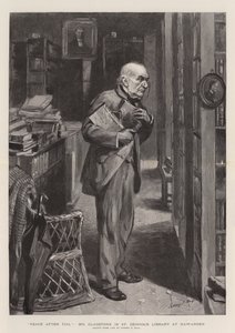 Pace dopo la Fatica, Mr Gladstone nella Biblioteca di St Deiniol a Hawarden