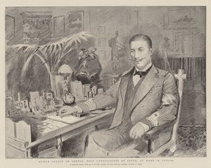 Principe Giorgio di Grecia, Alto Commissario di Creta, a Casa ad Atene da Sydney Prior Hall