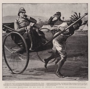 Sir William Maccormac in viaggio per ispezionare un ospedale a Pietermaritzburg da Sydney Prior Hall