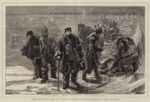 Le difficoltà dei corrispondenti di guerra, attraversando il Danubio da Sydney Prior Hall