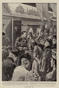 La Visita del Kaiser alla Regina, la Ricezione Reale alla Stazione di Windsor da Sydney Prior Hall