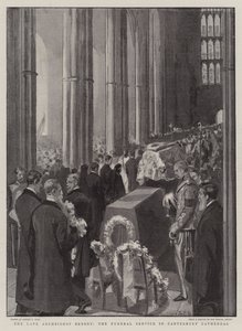 Il defunto arcivescovo Benson, il servizio funebre nella cattedrale di Canterbury da Sydney Prior Hall