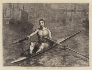 Il defunto campione di canottaggio, Renforth, sul Tyne da Sydney Prior Hall