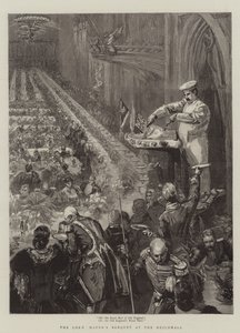 Il banchetto del Lord Mayor alla Guildhall da Sydney Prior Hall