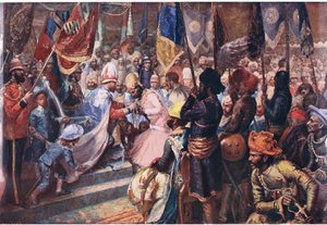 Il Principe di Galles in India, illustrazione da Cassells History of England, 1900