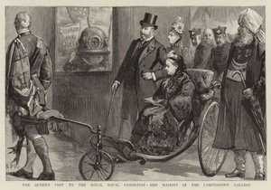 La Visita della Regina alla Mostra Navale Reale, Sua Maestà nella Galleria Camperdown