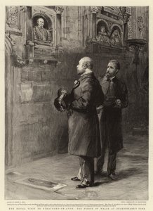 La visita reale a Stratford-on-Avon, il Principe di Galles alla tomba di Shakespeare