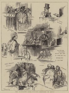 Il caso Tichborne, ulteriori schizzi in tribunale da Sydney Prior Hall