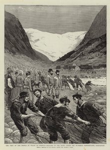 La visita del Principe di Galles in Norvegia, tirare la rete sotto il Buarbrae, Sandvenvand, Hardanger da Sydney Prior Hall