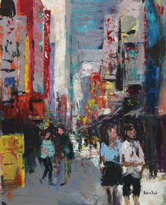 Tokyo Shopping, 2024 (acrilico) da Sylvia Paul