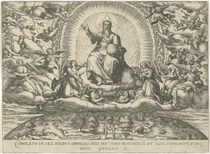 Dio riposa il settimo giorno da Symon Novelanus (attributed to)