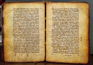 Pagine di Atti degli Apostoli, Nuovo Testamento nella versione Peshitta ("lingua semplice"), la versione standard della chiesa siriana, 1216 circa (pergamena)