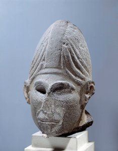 Antichità orientale: testa di dio siriano. Circa 2500 a.C. da Djabboul, Siria. Parigi, Museo del Louvre da Syrian Syrian