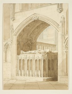 Tomba di Robert Fitzharding, morto nel 1170, nella Cattedrale di Bristol da T.H. Clarke