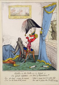 Achille in collera dopo la sua ritirata o, Il grande capitano sullo sgabello del pentimento, pub. da G. Humphrey, 7 maggio 1827 da T. Jones