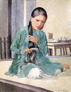 Donna alla toilette da Tô Ng?c Vân