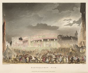 Fiera di Bartholomew da T. & Pugin A.C. (1762 1832) (after) Rowlandson