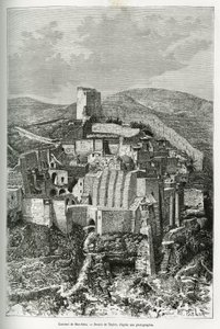 Il convento di Mar-Saba (Mar Saba) (Palestina). Incisione di Taylor, per illustrare la storia della Siria di oggi, di M. Lortet, decano della Facoltà di Medicina di Lione, incaricato di una missione scientifica dal Ministero dell