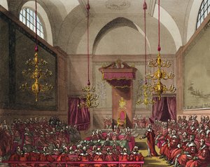Camera dei Lord da T. and Pugin A.C. Rowlandson