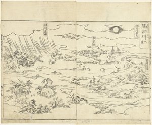 Otto vedute del fiume Sumida da Tachibana Morikuni
