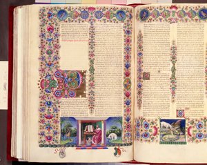Epistola di San Paolo ai Romani, illustrazione doppia pagina da 