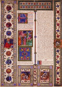 Incipit dal Libro di Nahum, dal Volume II della Bibbia di Borso d