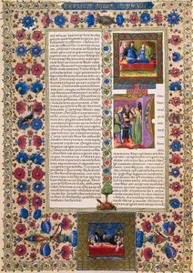 Incipit dal Libro di Rut, dal Volume II della Bibbia di Borso d
