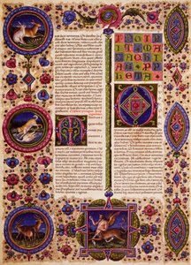 Incipit dal Libro di Sofonia, dal Volume II della Bibbia di Borso d