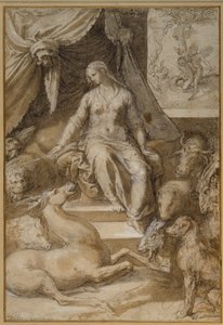 Circe seduta, gli Argonauti stregati trasformati
