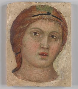 Testa di un angelo in pieno volto da Taddeo di Bartolo