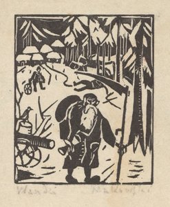 Il tempo - un vecchio nella foresta da Tadeusz Makowski