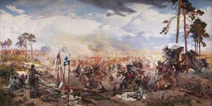 La battaglia di Grunwald, 1910 da Tadeusz Popiel