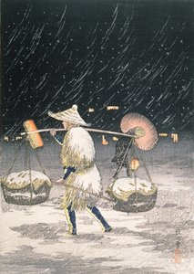 Neve notturna, c.1930 da Takahashi Hiroaki