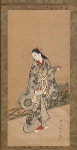 Donna sulla veranda, ca. 1730 da Takizawa Shigenobu
