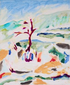 Paesaggio con alberi colorati da Tamara Jare