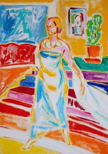 Autoritratto ispirato a Gerhard Richter, Tamara Jare, olio su tela da Tamara Jare