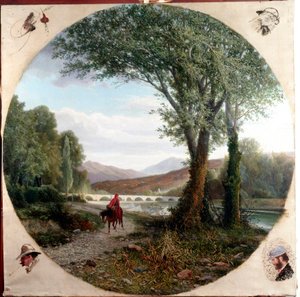 Dante, un cavallo corre lungo il fiume Entella o il Passaggio, illustrazione del Purgatorio in 