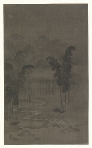Bosco di bambù di notte da Tan Zhirui (attributed to)