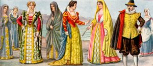 Abito italiano del XVII secolo da Tancredi Scarpelli